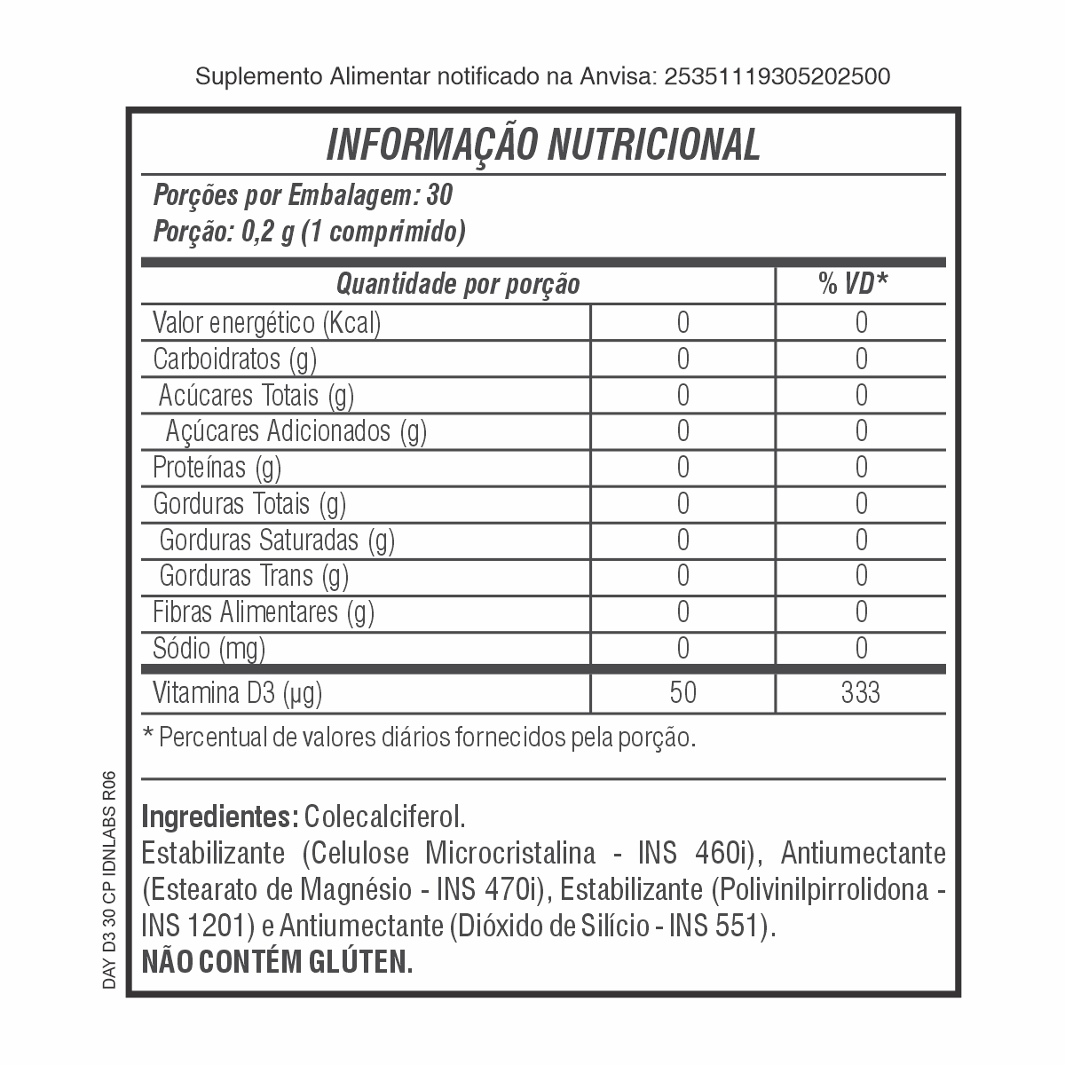 Tabela Nutricional