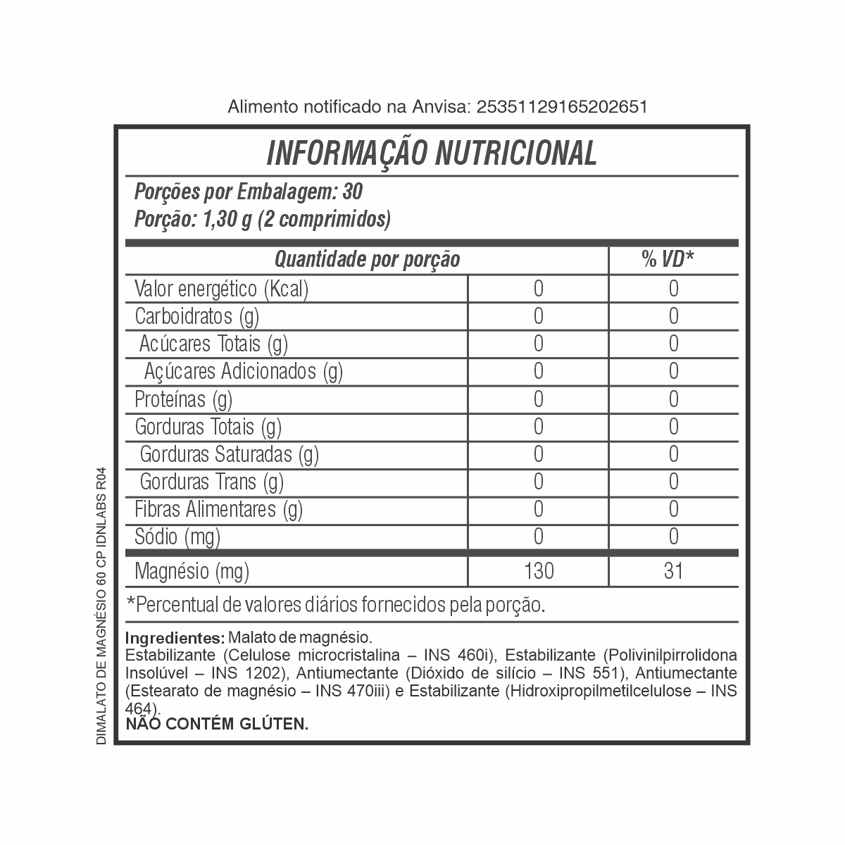 Tabela Nutricional