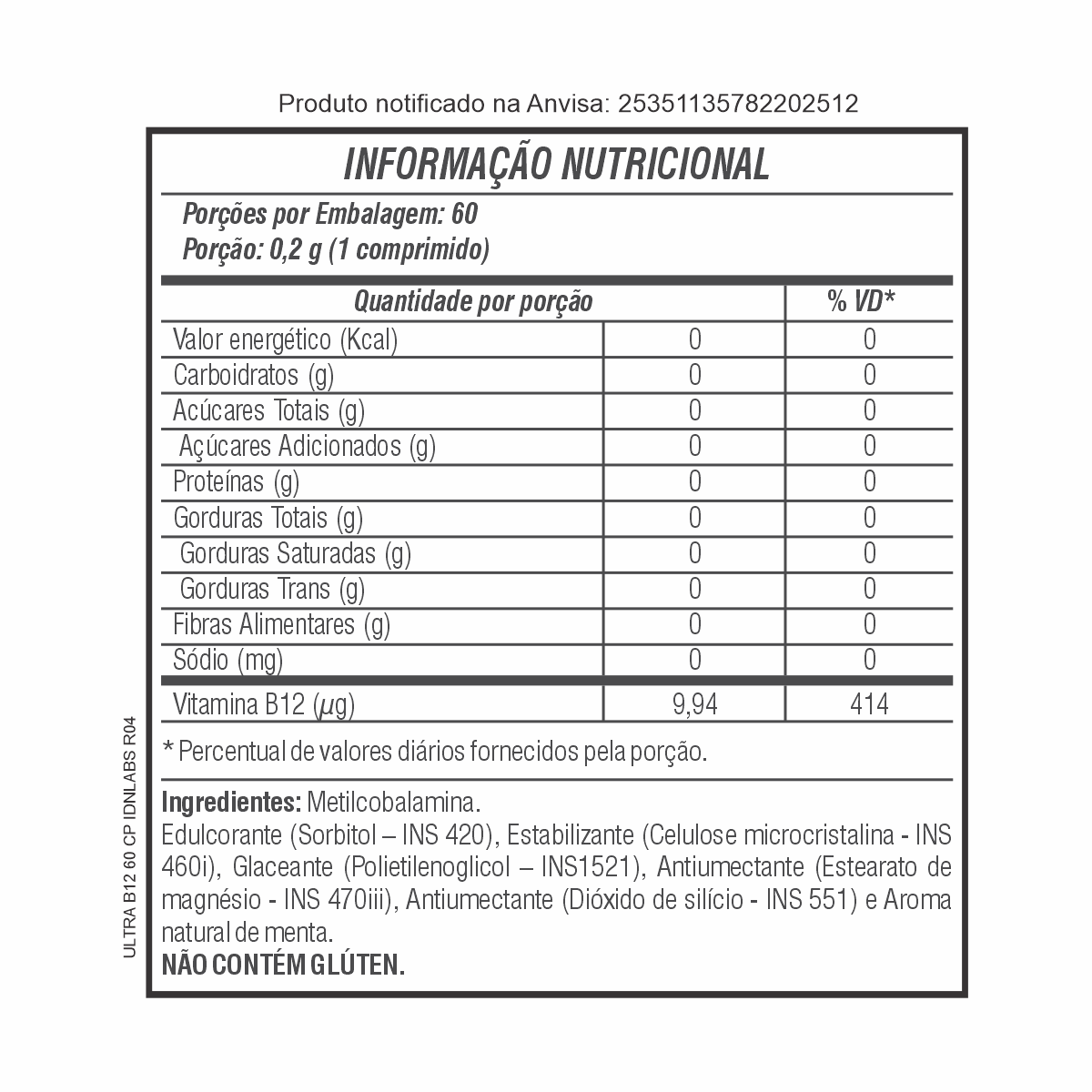 Tabela Nutricional